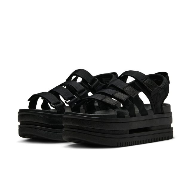 【夏物ラストSALE！】ナイキ 厚底サンダル レディース アイコン クラシック DH0223 004 ブラック WMNS NIKE ICON CLASSIC SANDAL