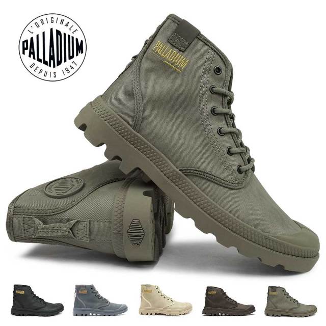 パラディウム メンズ スニーカー パンパハイコーテッド 74375 耐雨 ミタリー レディース 撥水 PALLADIUM PAMPA