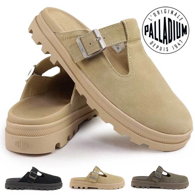 パラディウム サンダル メンズ レディース 74454 DUNELITE PYLA SDE レザー スエード ミュール 前かぶり PALLADIUM DUNELITE PYLA SDE