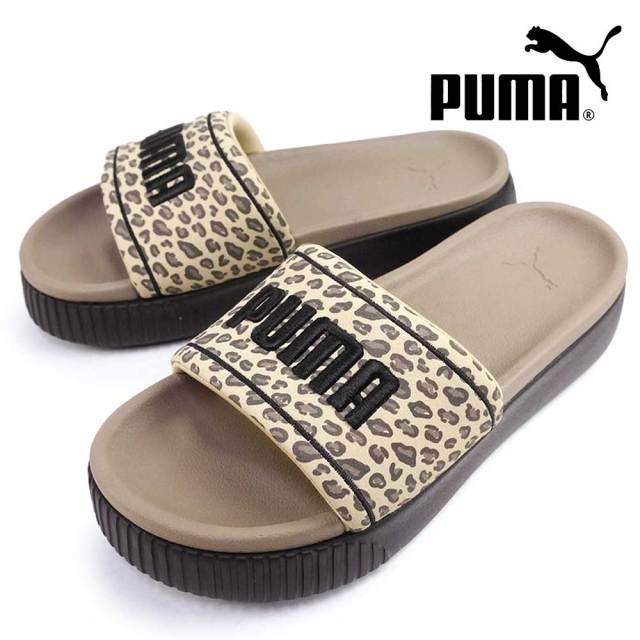 プーマ サンダル レディース 厚底 402495 プラットフォーム スライド レオ レオパード PUMA Platform Slide LEO