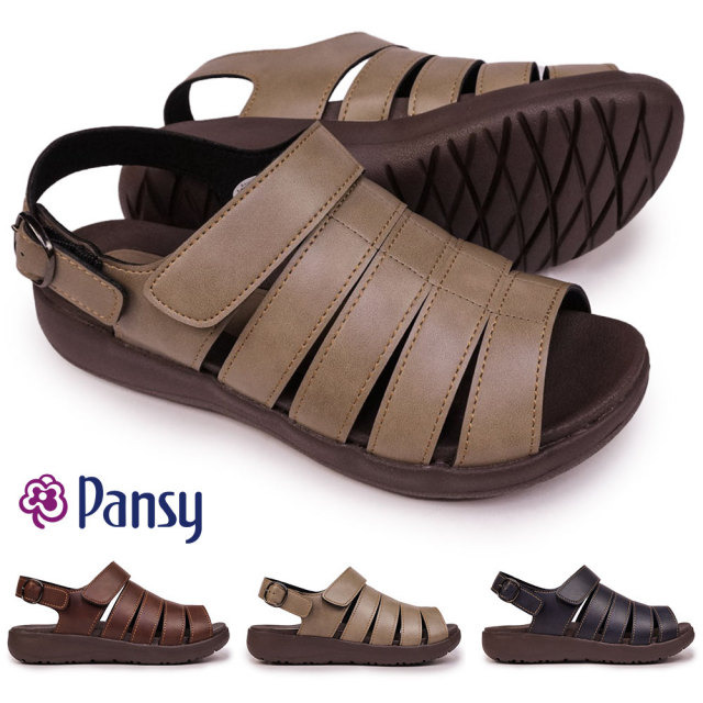パンジー 5522 レディース サンダル ベルト 軽量 コンフォート 面ファスナー  Ｐａｎｓｙ