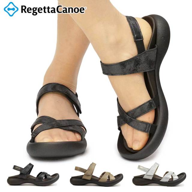 リゲッタ カヌー レディース サンダル CJFD5372 幅広 Regetta Canoe