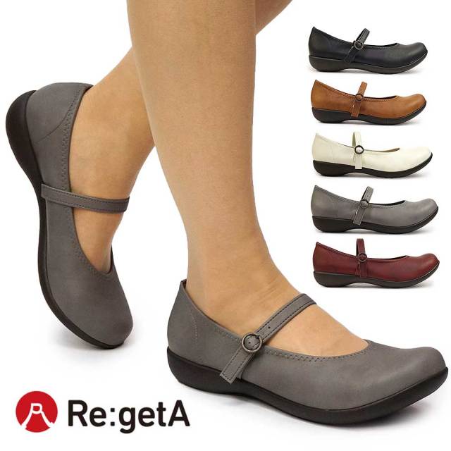 【夏のクリアランスセール】リゲッタ レディース パンプス R2361 ワンベルト ローヒール 日本製 Re:getA