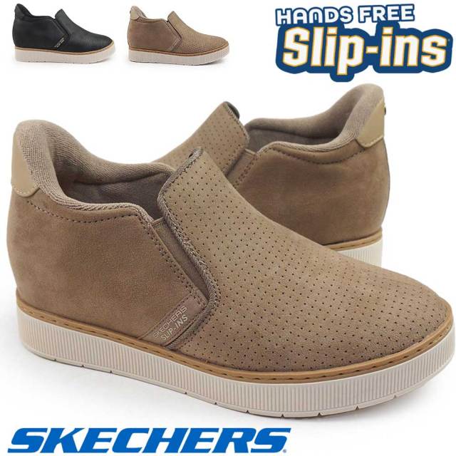 【ブラックフライデー】スケッチャーズ スリップインズ レディース ショートブーツ 114865 ハッシュ アップ 手を使わずに履ける ハンズフリー 靴 スリッポン SKECHERS HUSH UP25秋冬新作