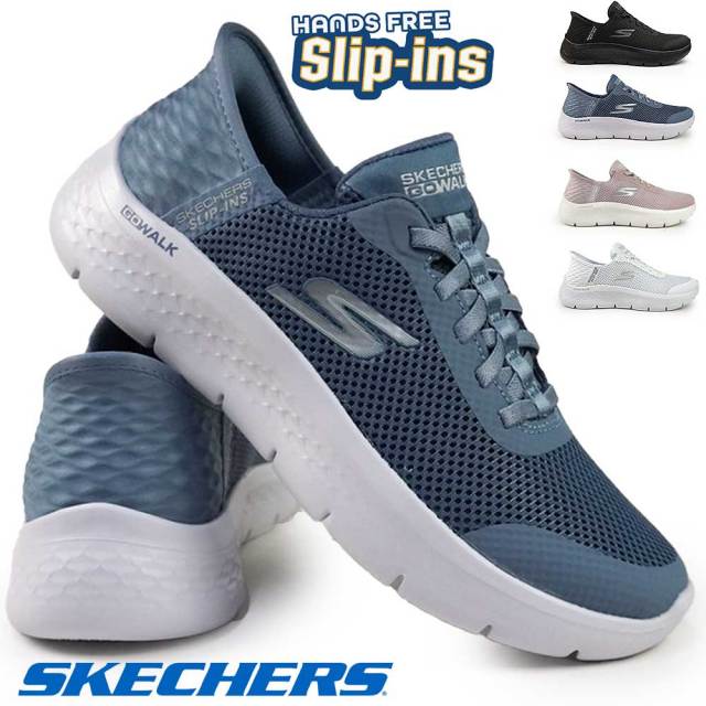 スケッチャーズ スリップインズ レディース スニーカー 124836 ゴーウォーク フレックス グランドエントリー SKECHERS GO WALK FLEX GRAND ENTRY ハンズフリー 靴