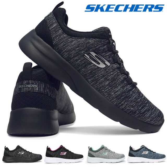 スケッチャーズ レディース スニーカー 12965W 幅広 軽量 紐なし SKECHERS DYNAMIGHT 2.0-IN A FLASH BKCC BKHP NVPK