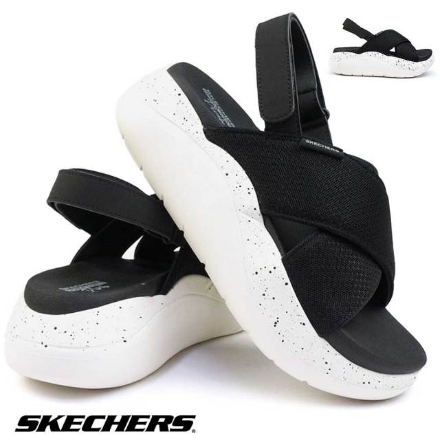 【年末大感謝祭】スケッチャーズ レディース サンダル 141514 オンザゴースポットライト 厚底 ストラップ 洗濯機洗い可能 SKECHERS ON THE GO SPOTLIGHT