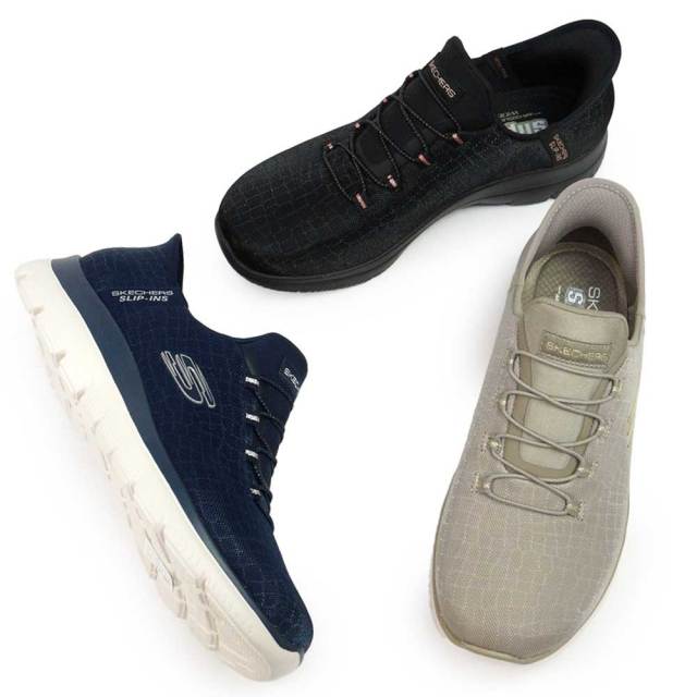 ☆未使用/スリップインズ！【SKECHERS】スケッチャーズ　スニーカー　黒 SKECHERS レディース スニーカー スリッポン SLIP-INS スリップ