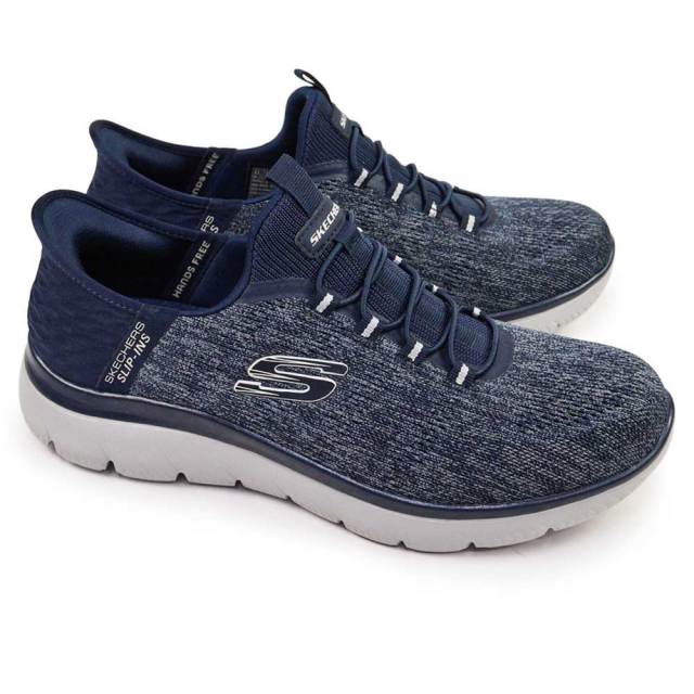 SKECHERS - 新品28.5cm相当スケッチャーズメンズウォーキングシューズ紺 SKECHERS ウォーキングシューズ メンズ スケッチャーズ ワイド