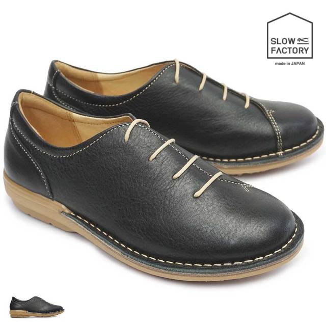 【夏物ラストSALE！】スロウファクトリー レディース フラットシューズ SLアワセ01 日本製 3E ムーンスター MOONSTAR SLOW FACTORY