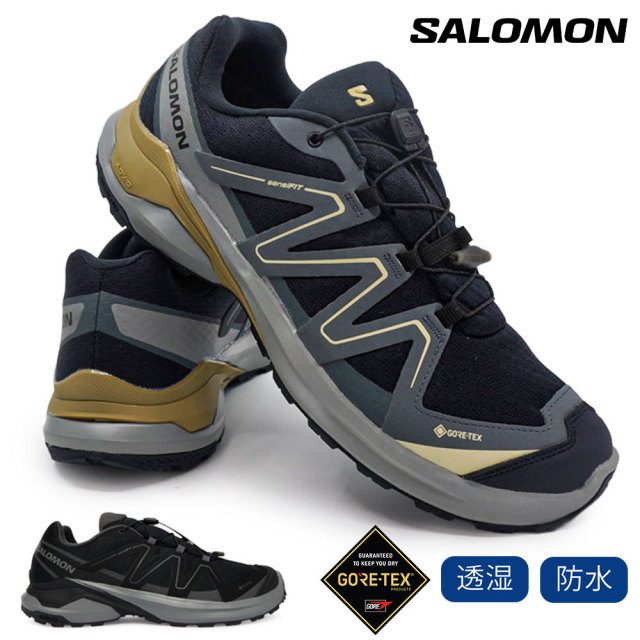 サロモン メンズ 防水 スニーカーエグザモーション GTX ハイキング アウトドア ゴアテックス ローカット 26春夏新作 SALOMON EXAMOTION GTX