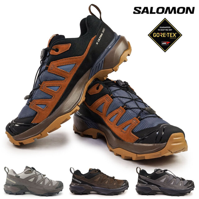 サロモン メンズ 防水 スニーカー X ウルトラ 360 LTR GTX ハイキング アウトドア ゴアテックス ローカット SALOMON X ULTRA 360 LEATHER GORE-TEX