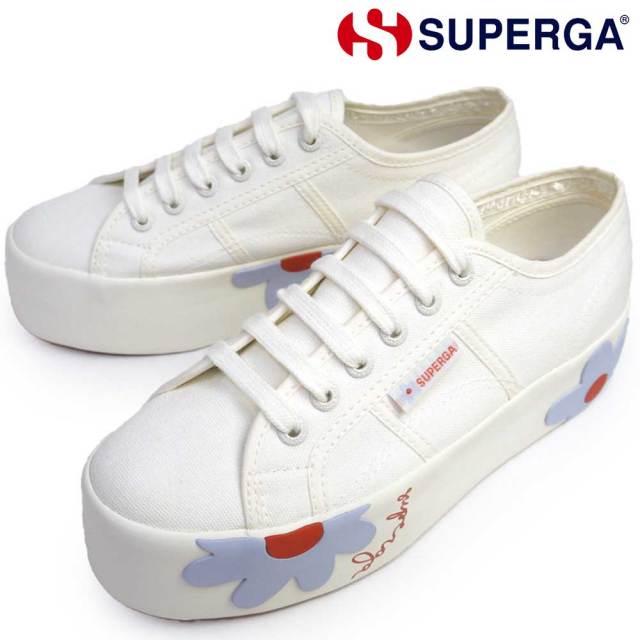 スペルガ スニーカー レディース 厚底 5138IW 2790 RUBBER DAISIES 花柄 厚底ソール  SUPERGA