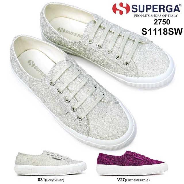 【夏準備セール】スペルガ スニーカー レディース S1118SW 2750-JERSEYLUREXW ラメ キラキラ SUPERGA 031 V27