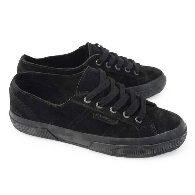 スペルガ 2750 スニーカー レディース スエード S81717W ローカット きれいめ 26秋冬新作 SUPERGA /ADM（TotalBlack）