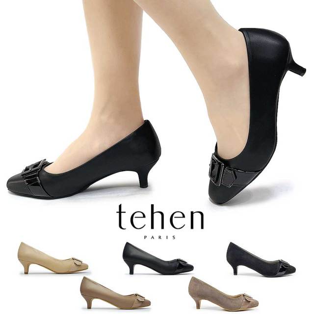 テーン レディース パンプス スクエアトゥ TN5509 美脚 フォーマル パーティー オフィス tehen