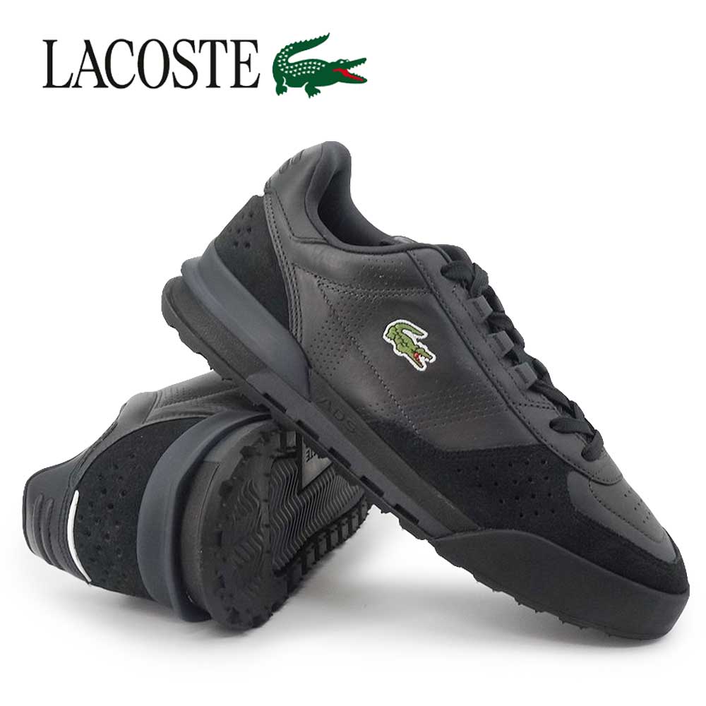 【オータムセール】ラコステ スニーカー メンズ SLAM BREAK 226 3 SMA 52SMA0032 ブラック レザースニーカー 26秋冬新作 LACOSTE