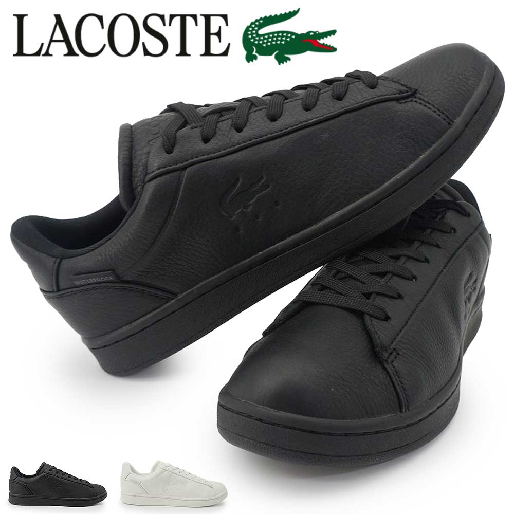 ラコステ スニーカー メンズ 防水 52SMA0053 カーナビー シールド 226 1 SMA レザー シンプル 26秋冬新作 LACOSTE CARNABY SHIELD