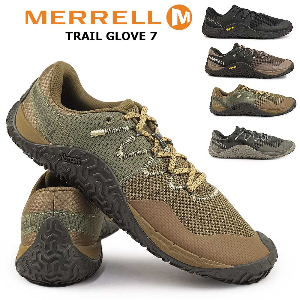 メレル メンズ スニーカー トレイル グローブ 7 アウトドア ベアフットシューズ ローカット 薄底 MERRELL TRAIL GLOVE 7