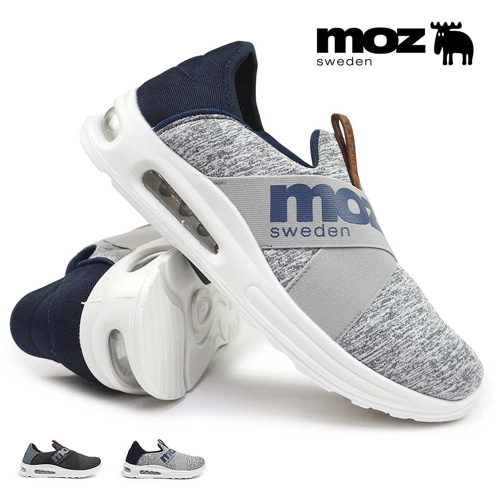 【夏準備セール】モズ メンズ スニーカー moz4222 北欧 スリッポン かかと踏める 2WAY moz