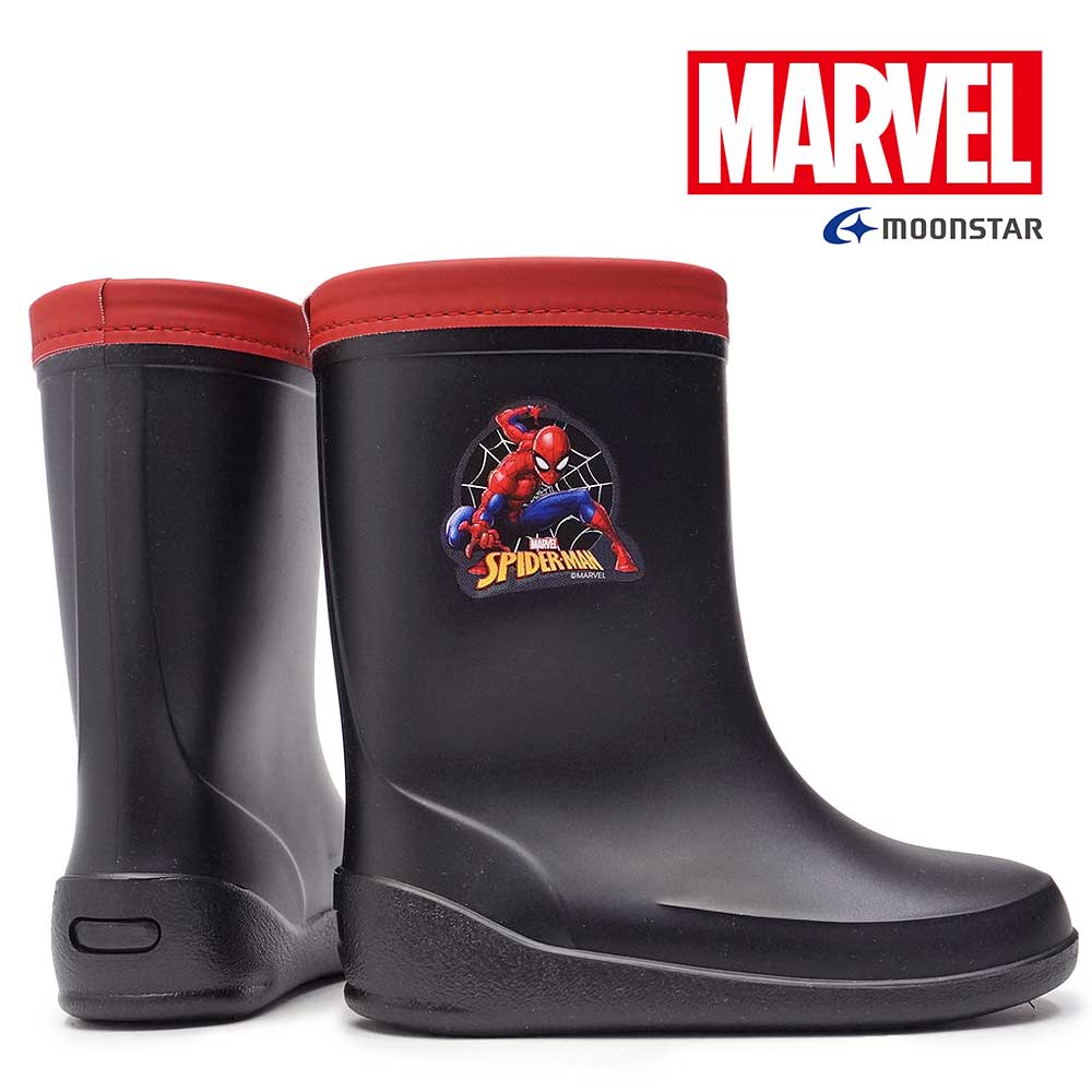 【夏準備セール】ムーンスター キッズ レインブーツ ロンプC68マーベル スパイダーマン 長靴 日本製 ムーンスター MARVEL MoonStar