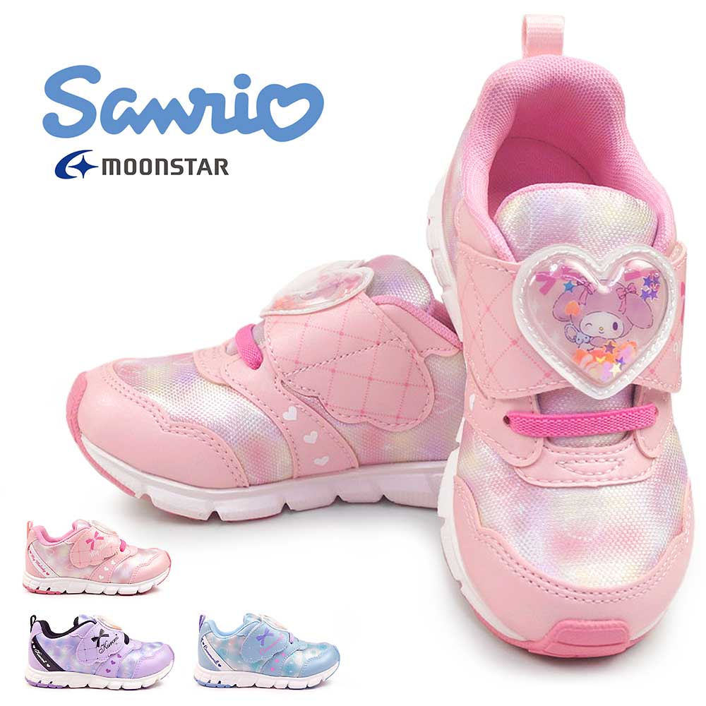 【ブラックフライデー】サンリオ キッズ スニーカー SA C038 マジック式 軽量 抗菌 防臭 ムーンスター Sanrio Moon Star マイメロディ クロミ シナモロール
