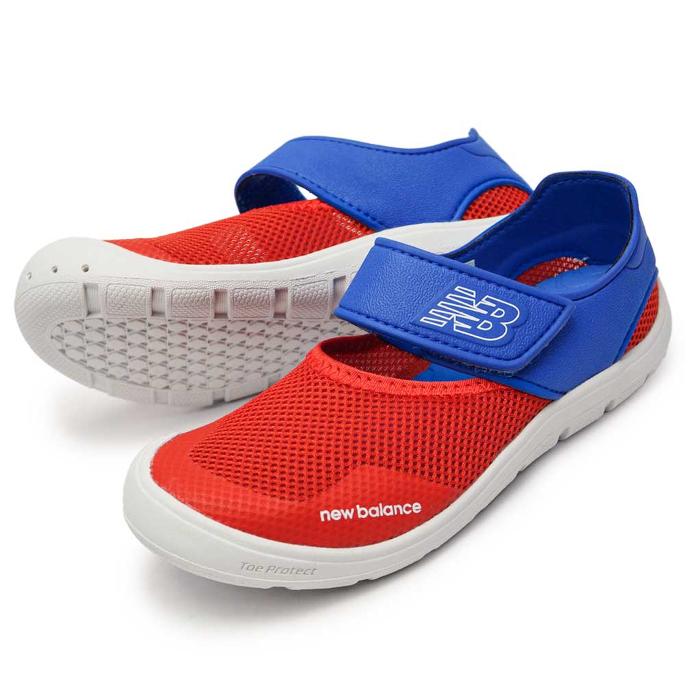 【年末大感謝祭】ニューバランス キッズ サンダル YO208 子供 シンプル マジックテープ メッシュ 通気性 サマーシューズ new balance