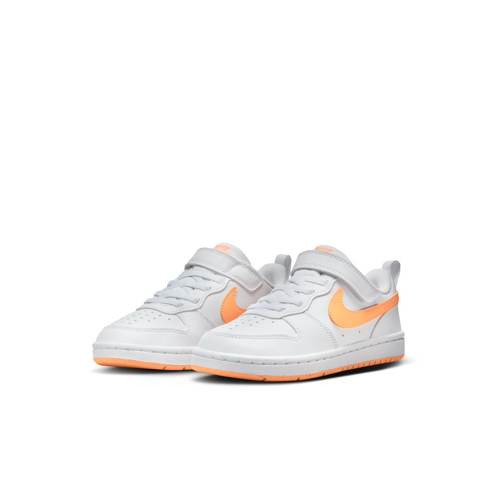 ナイキ キッズ スニーカー コート ボロー LOW リクラフト PS DV5457-119 ホワイト ピーチクリーム NIKE COURT BOROUGH LOW RECRAFT