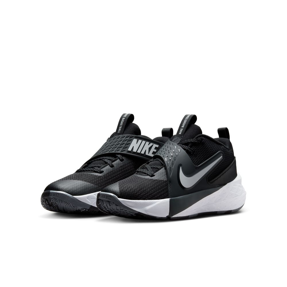 ナイキ キッズ スニーカー チームハッスルD12GS HF6279 002 ジュニア バスケットシューズ 黒 NIKE TEAM HUSTLE D 12 GS