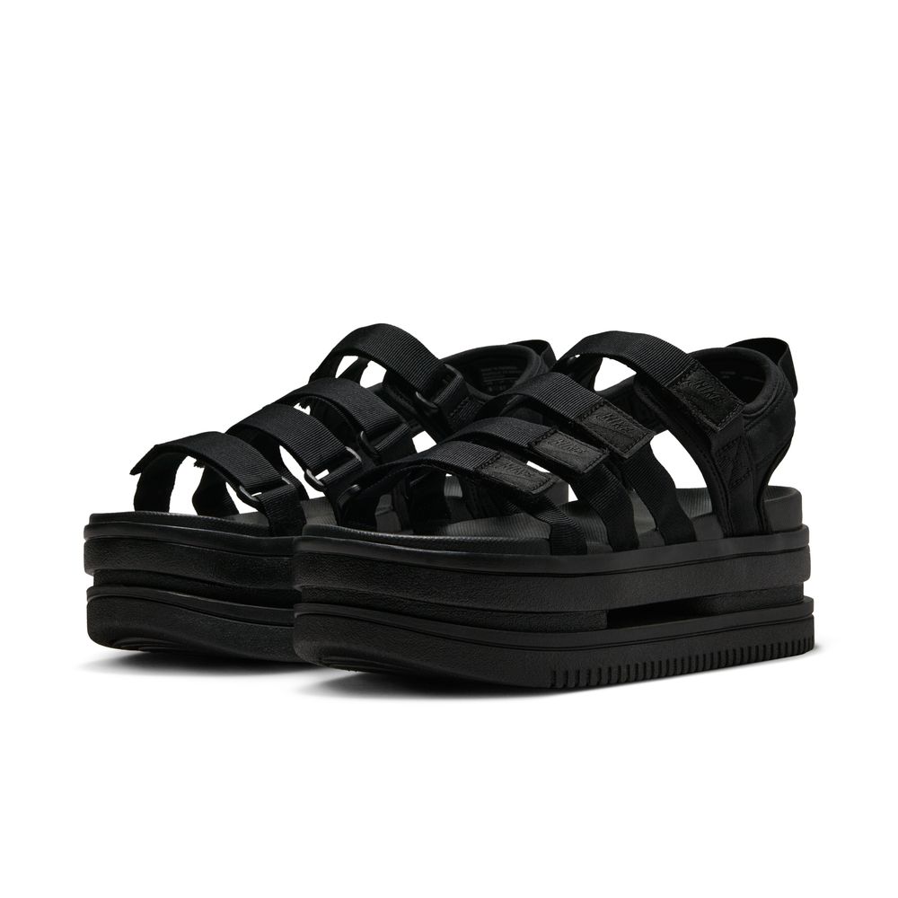 【夏物ラストSALE！】ナイキ 厚底サンダル レディース アイコン クラシック DH0223 004 ブラック WMNS NIKE ICON CLASSIC SANDAL