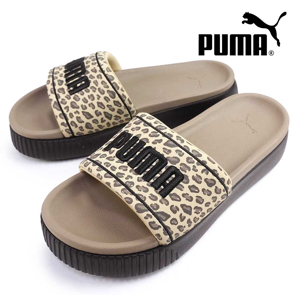 プーマ サンダル レディース 厚底 402495 プラットフォーム スライド レオ レオパード PUMA Platform Slide LEO
