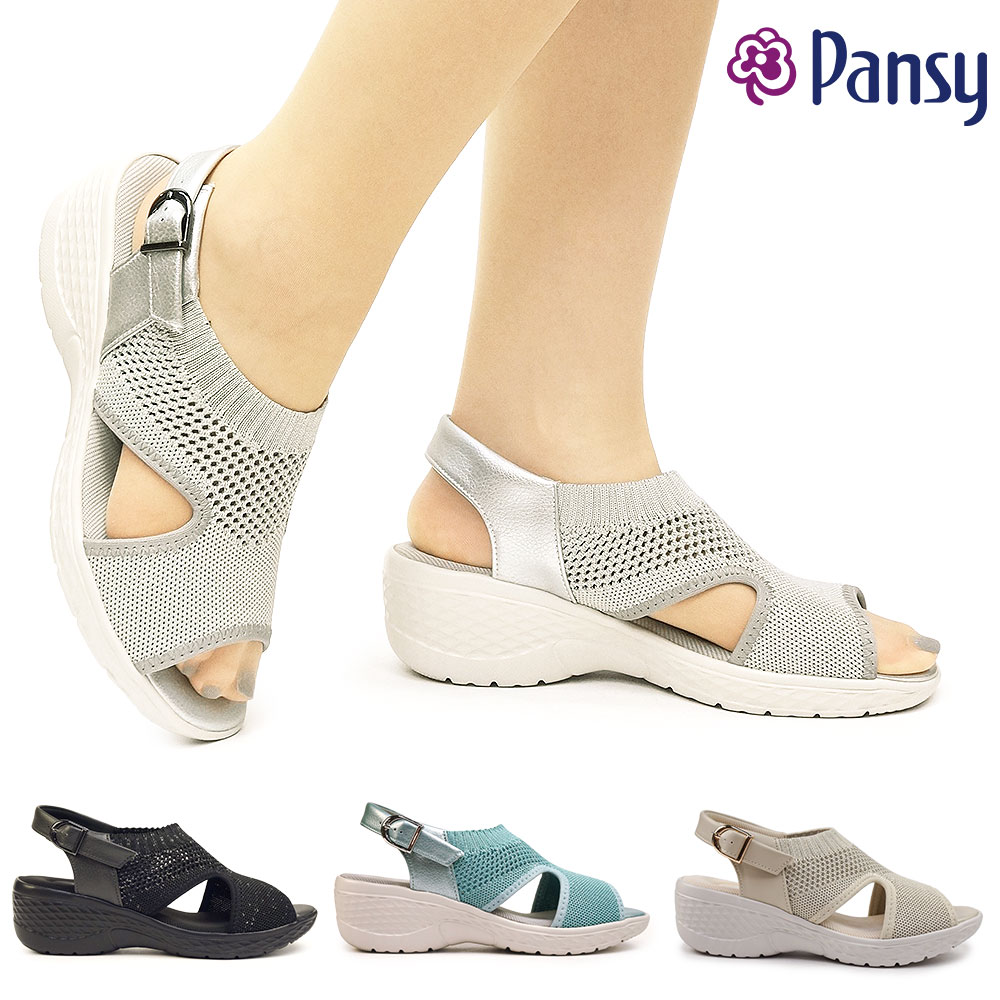 【ブラックフライデー】パンジー レディース サンダル 5957 バックベルト ラメニット Pansy 