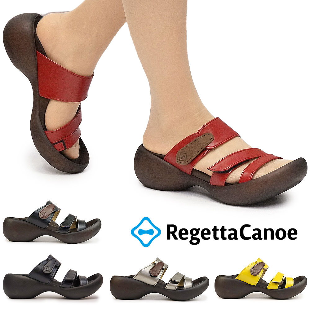 【年末大感謝祭】リゲッタ カヌー サンダル レディース CJEG5223a エッグヒールサンダル ストラップ フラット 日本製 Regetta Canoe
