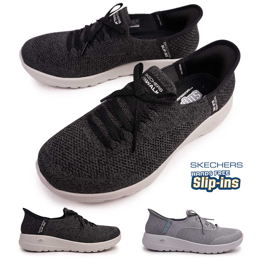 スケッチャーズ スリップインズ レディース 124649W ゴーウォーク ジョイ アビー 手を使わずに履ける ワイド SKECHERS GO WALK JOY ABBY ハンズフリー 靴
