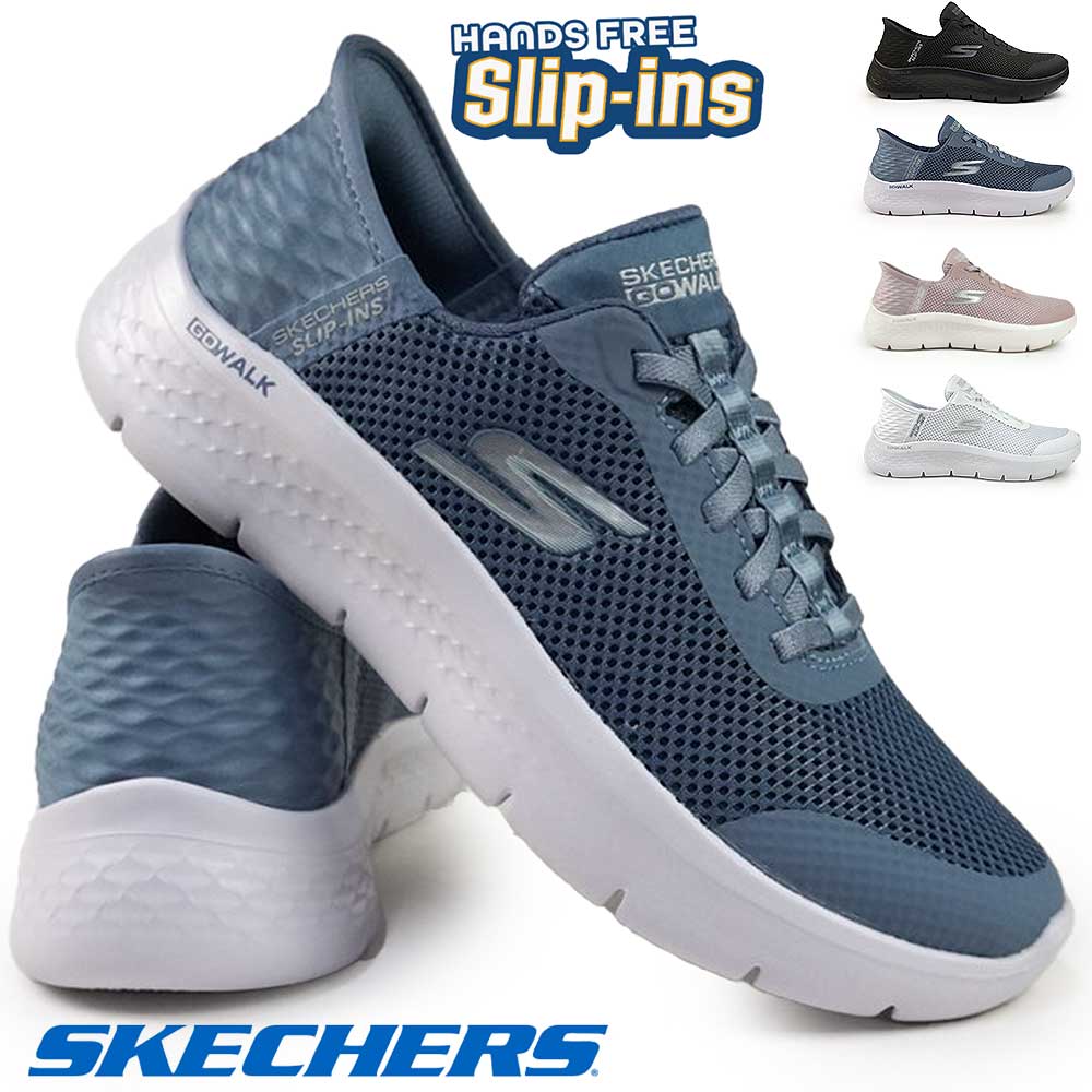 スケッチャーズ スリップインズ レディース スニーカー 124836 ゴーウォーク フレックス グランドエントリー SKECHERS GO WALK FLEX GRAND ENTRY ハンズフリー 靴