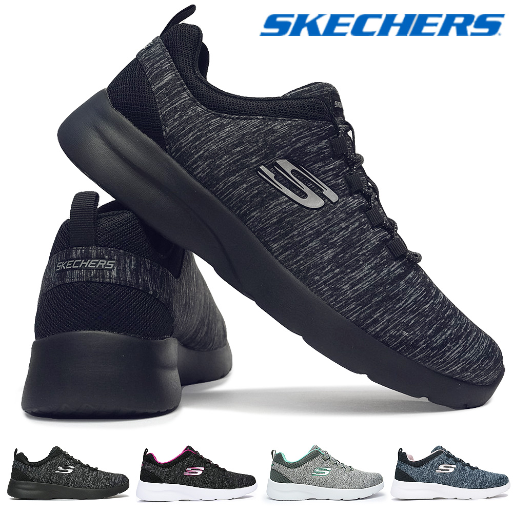スケッチャーズ レディース スニーカー 12965W 幅広 軽量 紐なし SKECHERS DYNAMIGHT 2.0-IN A FLASH BKCC BKHP NVPK