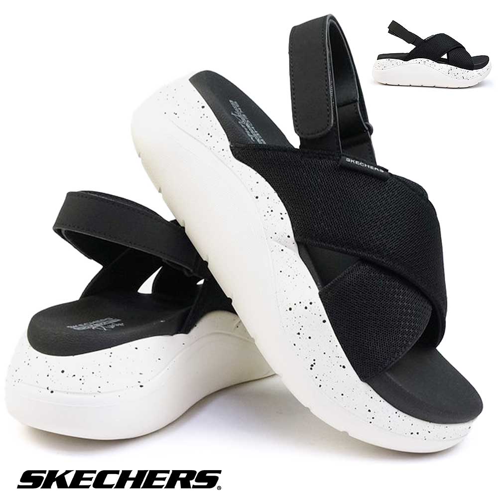 【年末大感謝祭】スケッチャーズ レディース サンダル 141514 オンザゴースポットライト 厚底 ストラップ 洗濯機洗い可能 SKECHERS ON THE GO SPOTLIGHT