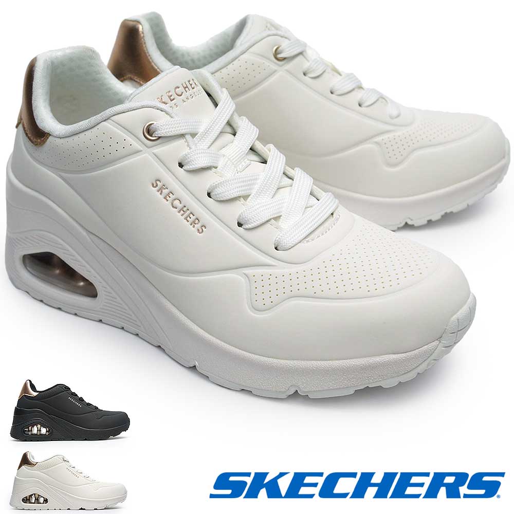 スケッチャーズ スニーカー レディース 177520 ウノ ウェッジ ハイ ステップス エアクッション  SKECHERS UNO WEDGE HI STEPS