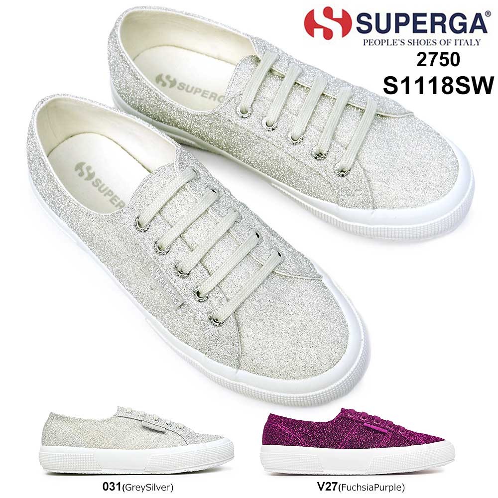 【夏準備セール】スペルガ スニーカー レディース S1118SW 2750-JERSEYLUREXW ラメ キラキラ SUPERGA 031 V27