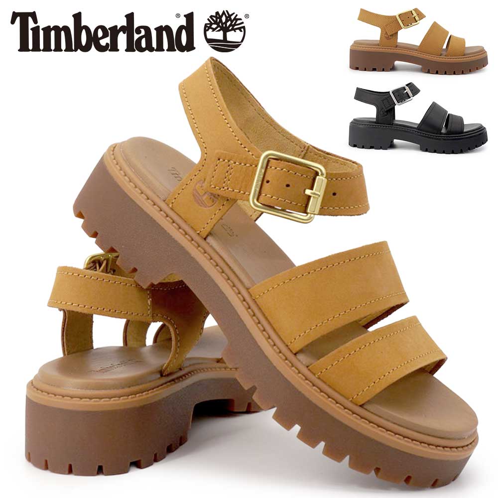 ティンバーランド サンダル レディース 厚底 5cmヒール ストーンストリート バックストラップサンダル A2EJM レザー オーソライト クッション 26春夏新作 Timberland STONE STREET BACKSTRAP SANDAL
