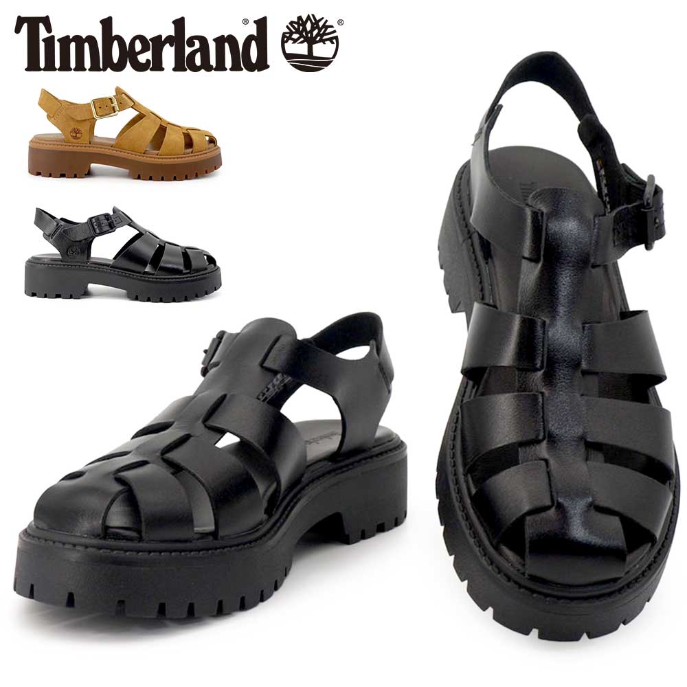 ティンバーランド サンダル レディース 厚底 5cmヒール ストーンストリート フィッシャーマンサンダル A5S65 レザー オーソライト クッション 26春夏新作 Timberland STONE STREET FIHERMAN SANDAL