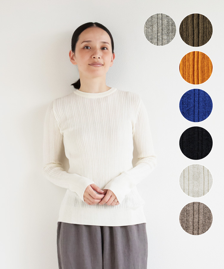 nofl オーガニックコットンランダムリブクルーネックプルオーバー