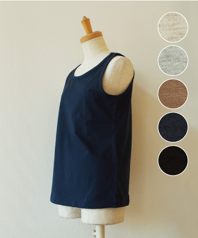 nofl コットンボーダータンクトップ