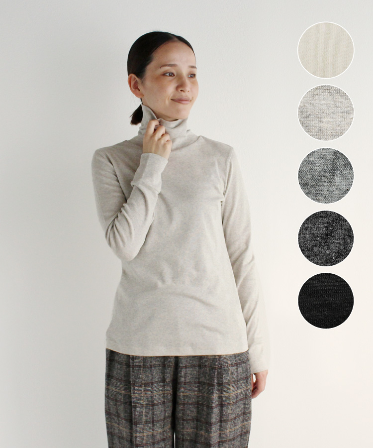 nofl オーガニックコットンフライスタートルネックプルオーバー