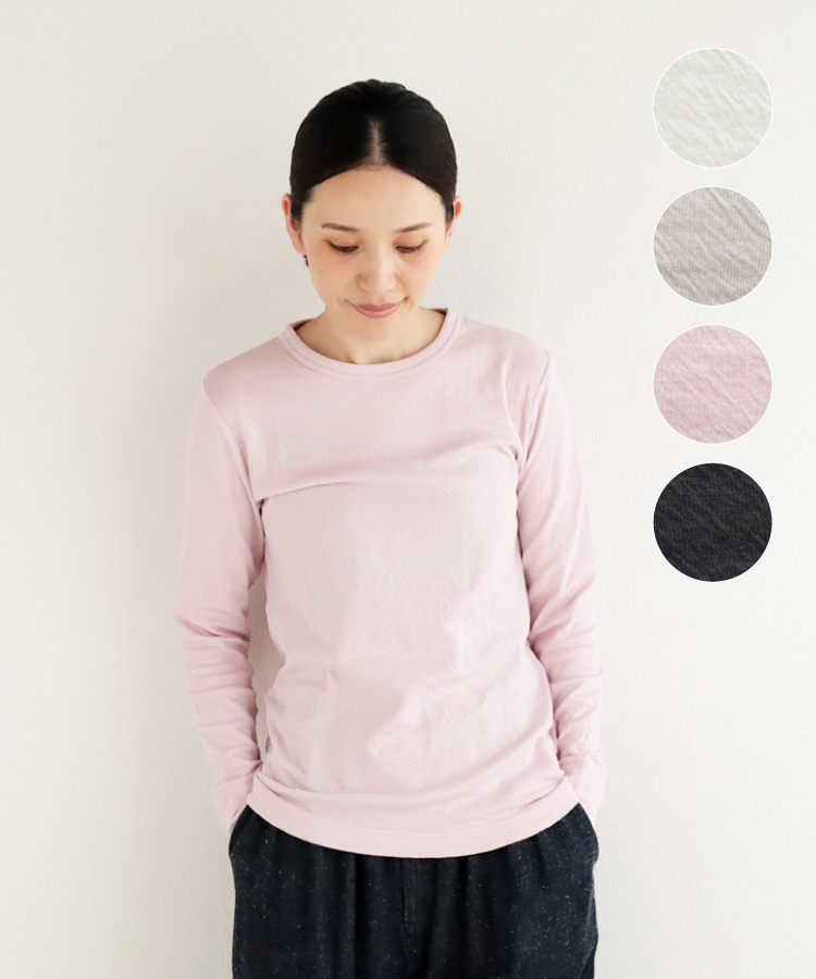 nofl 接結ふんわりコットンクルーネックプルオーバー