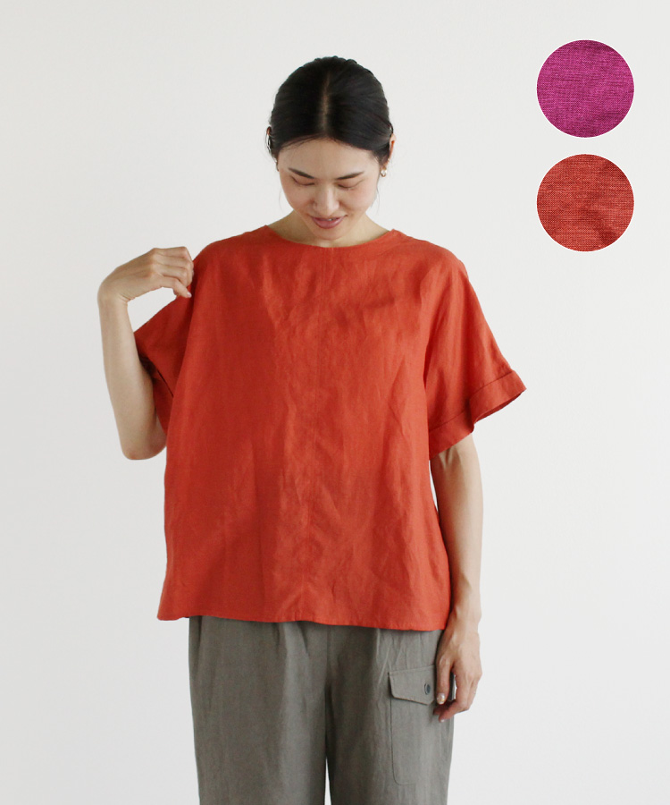 nofl ナチュラルローンブラウス