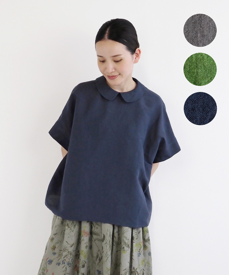 nofl 天日干しシャツカラーブラウス