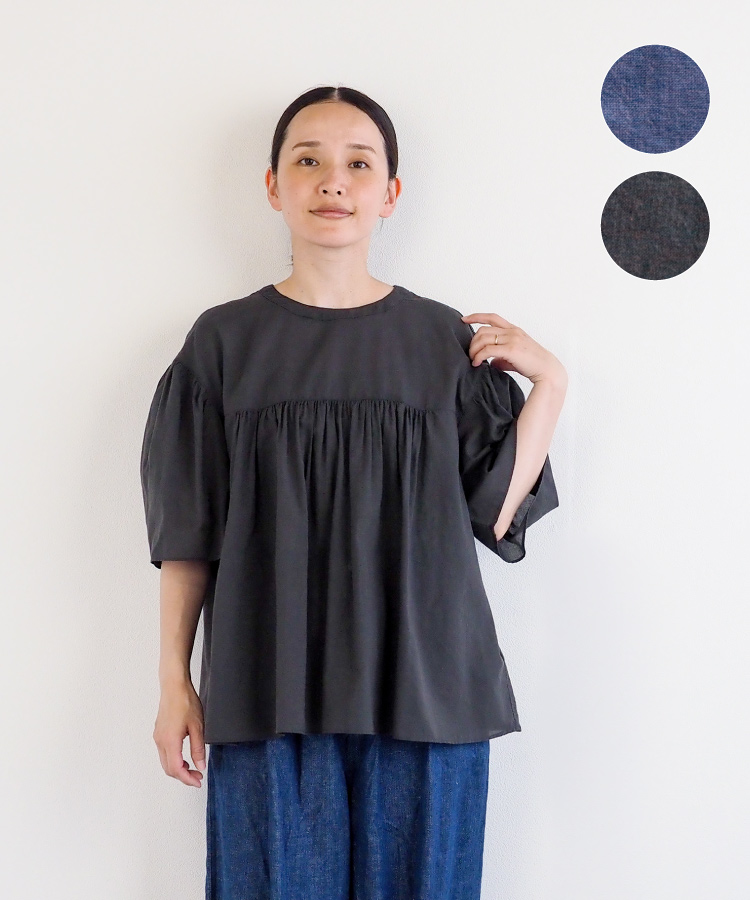 【nofl】コットンシルクブラウス