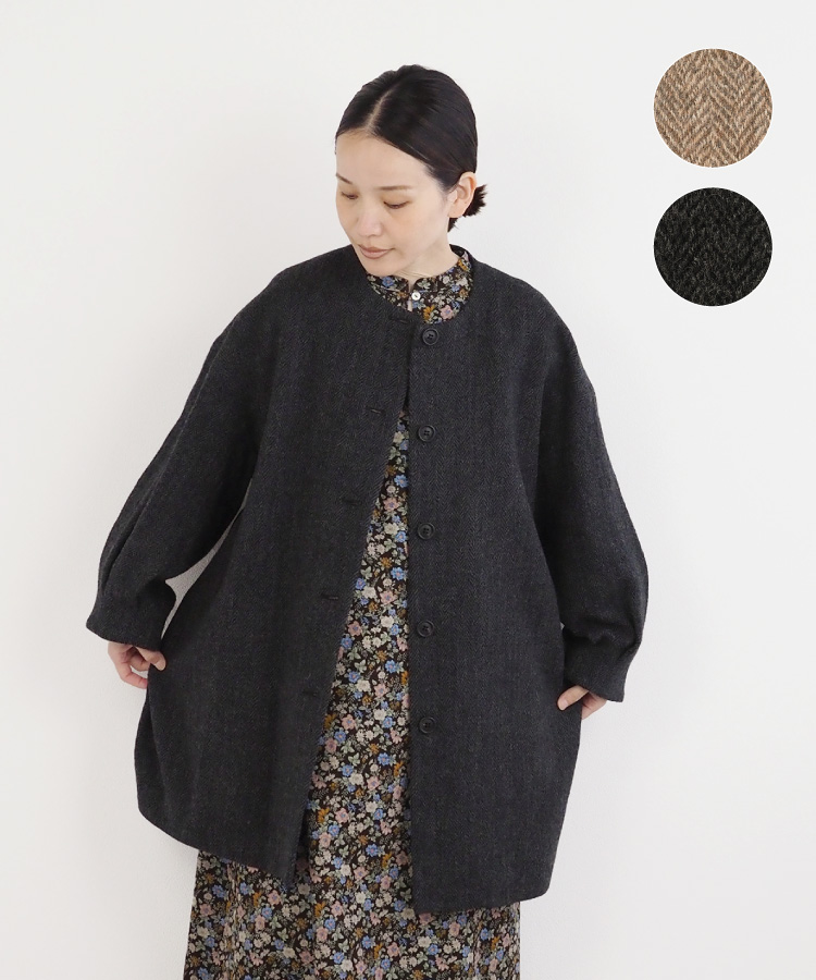 nofl ウールガーゼヘリンボーンジャケット