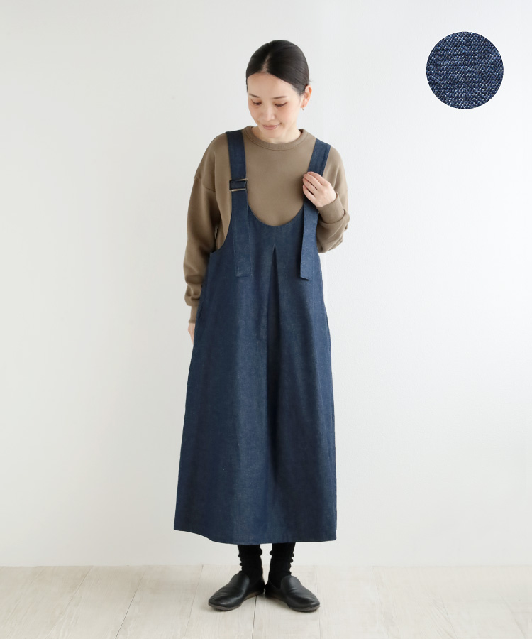 nofl コットンデニムジャンスカ